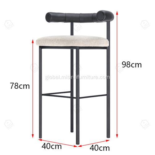 Stools for Sale Matt black color bar chair in leather Manufactory